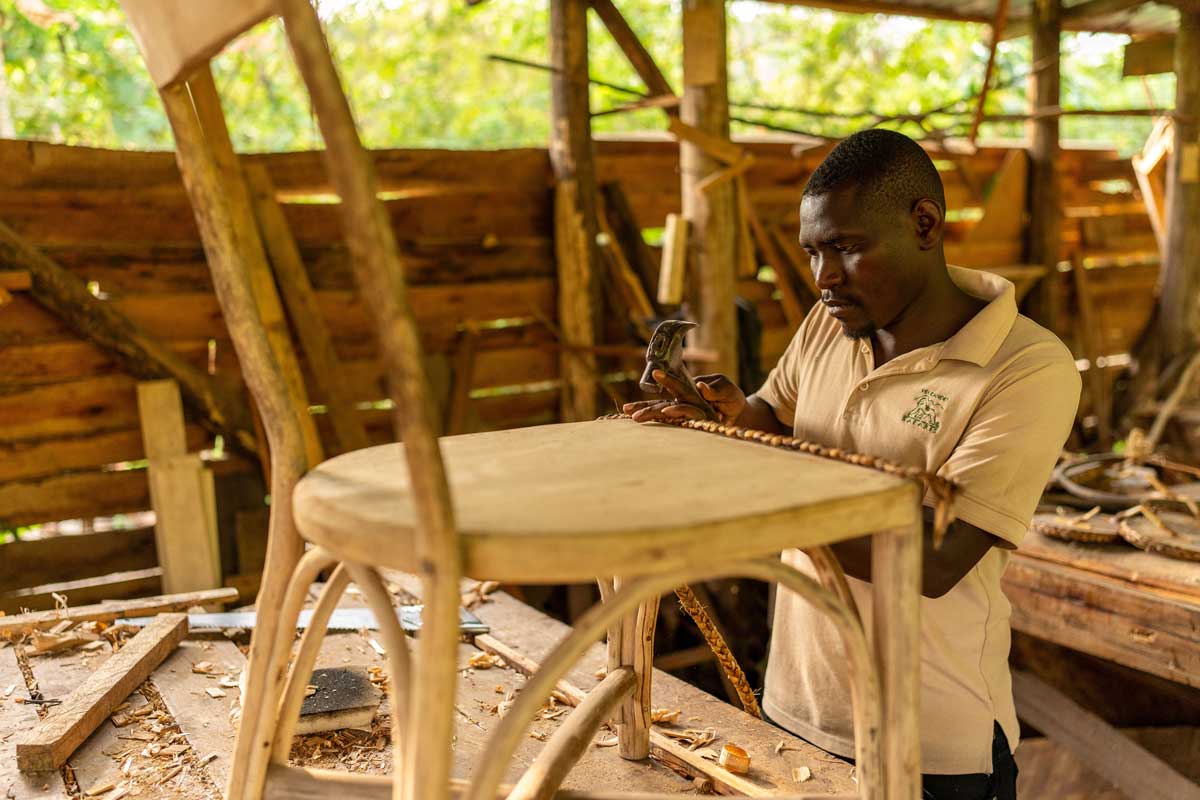 Meet Joseph Nsabimana, Head Carpenter and furniture maker at Volcanoes Safaris