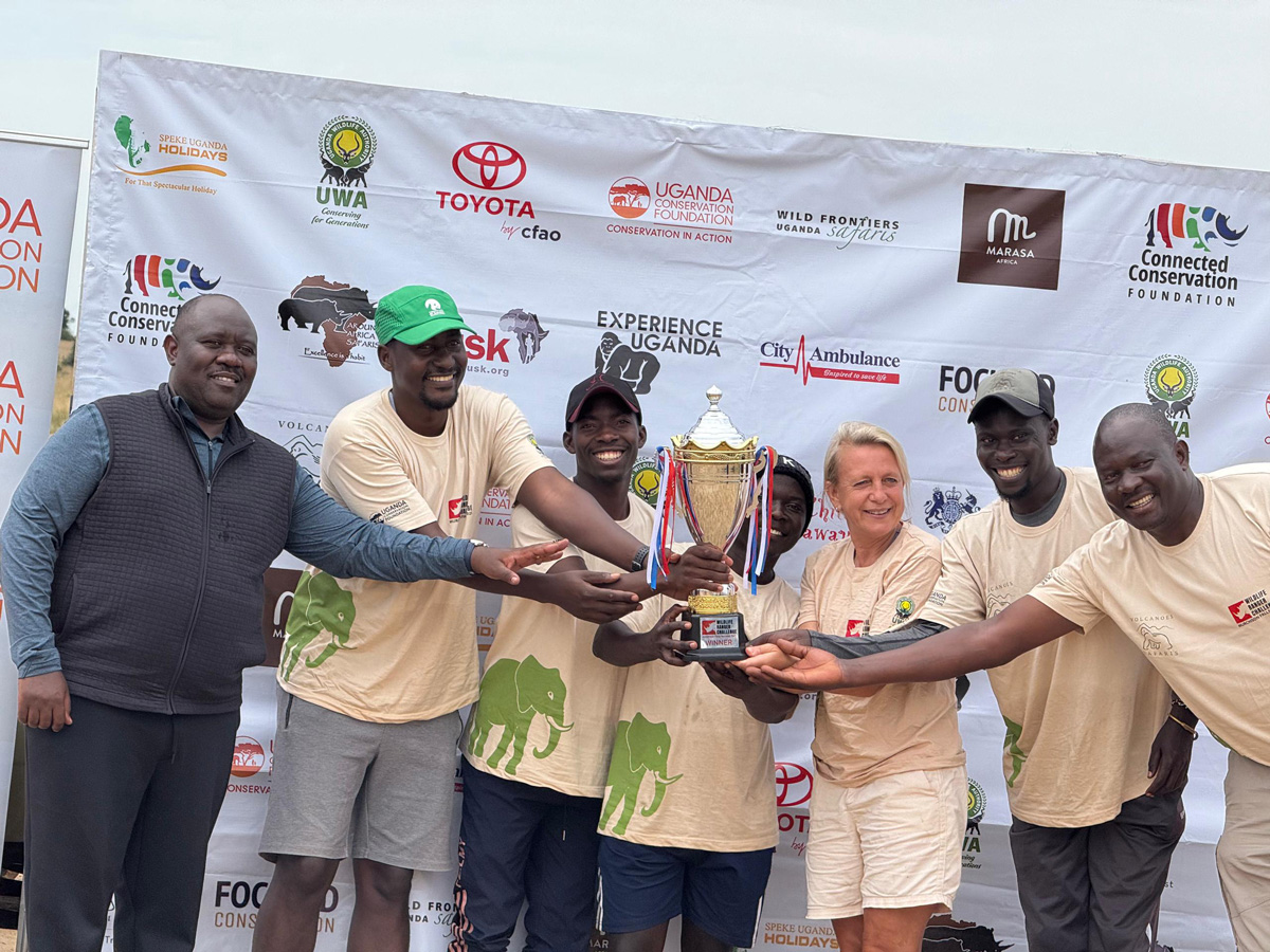 The Volcanoes Safaris Partnership Trust team won first place at the 2025 Uganda Wildlife Ranger Challenge!