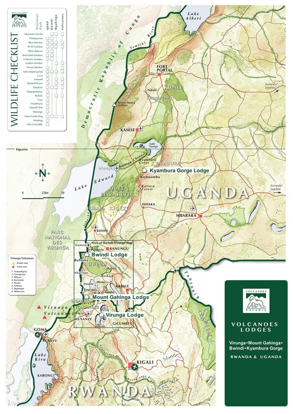 VOLCANOES REGIONAL MAP