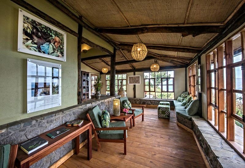 Dian Fossey Map room at Virunga Lodge