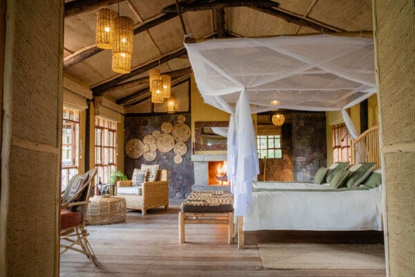 volcanoes safaris mount gahinga lodge deluxe bedroom